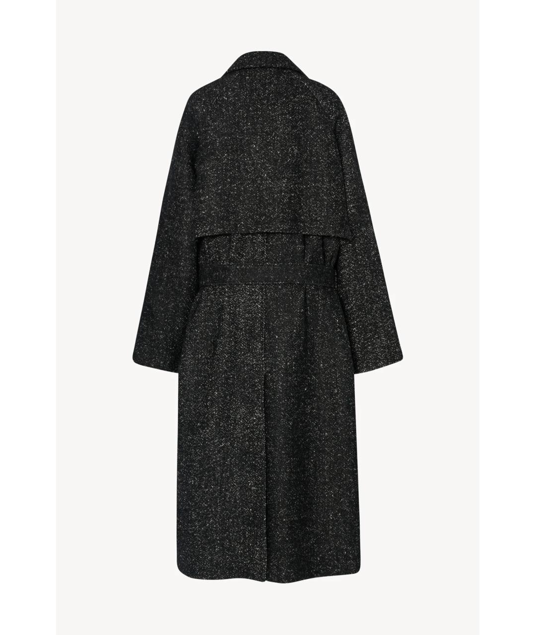 THE ROW Черное шерстяное пальто, фото 5