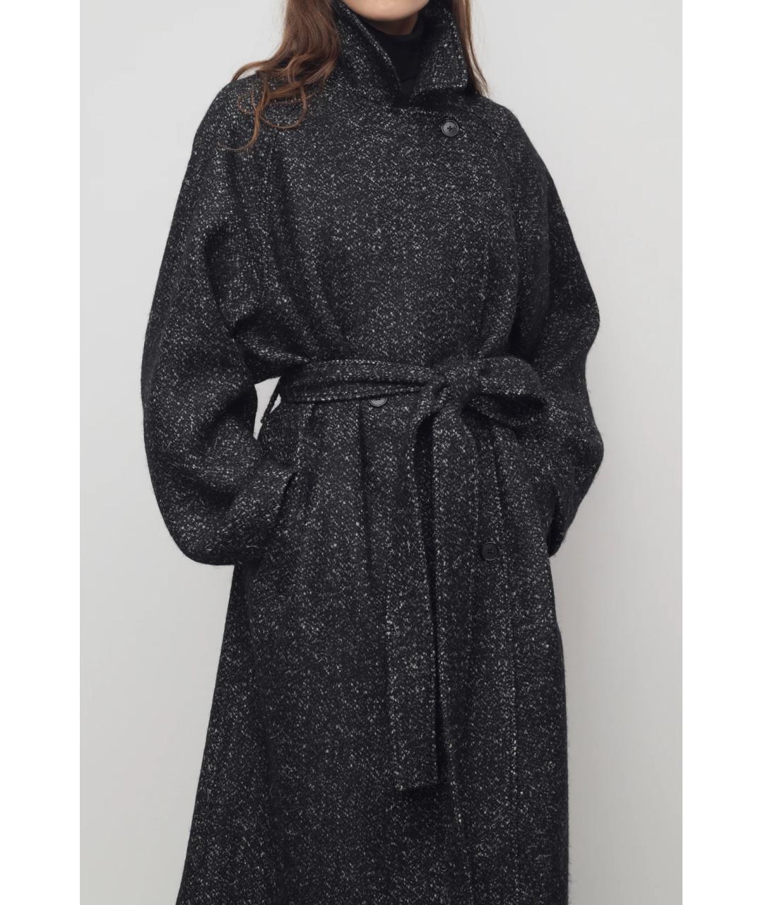 THE ROW Черное шерстяное пальто, фото 6