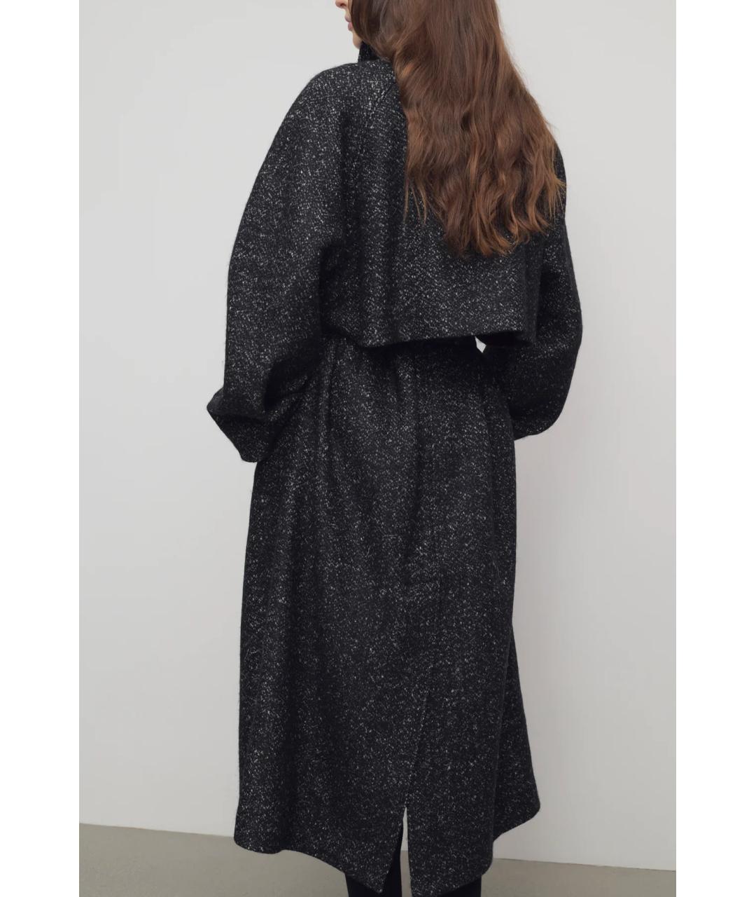 THE ROW Черное шерстяное пальто, фото 6