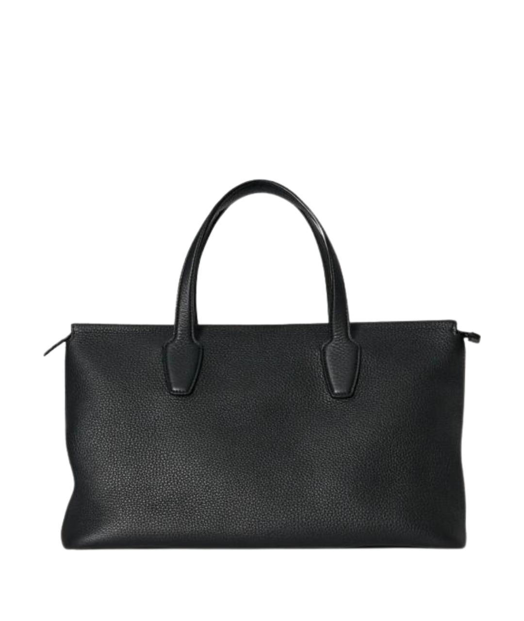 THE ROW Черная кожаная сумка тоут, фото 1