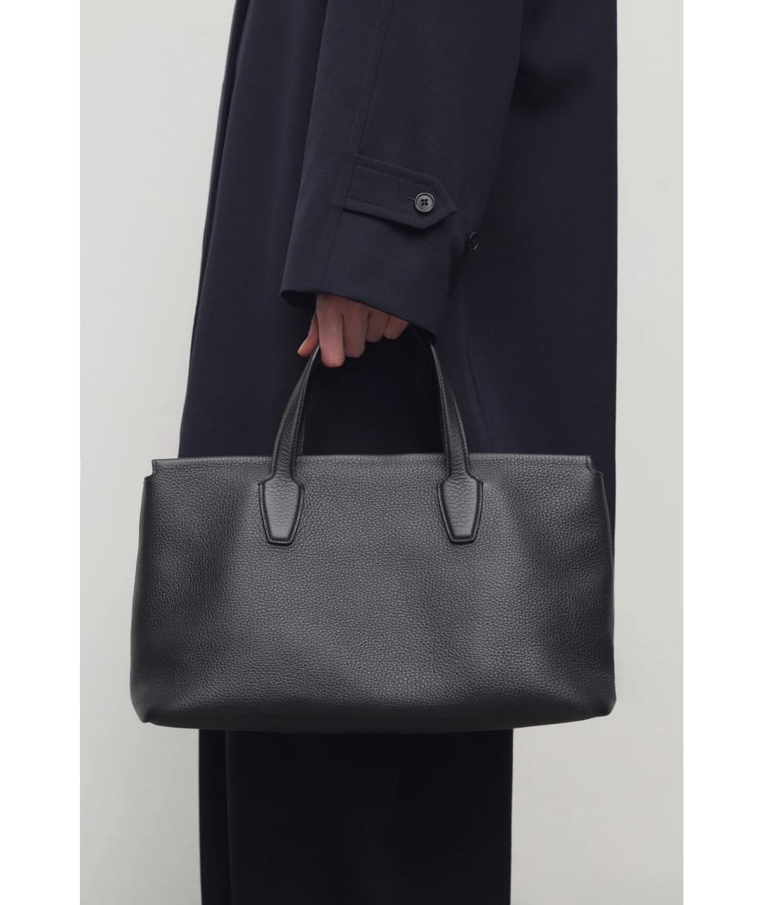 THE ROW Черная кожаная сумка тоут, фото 3