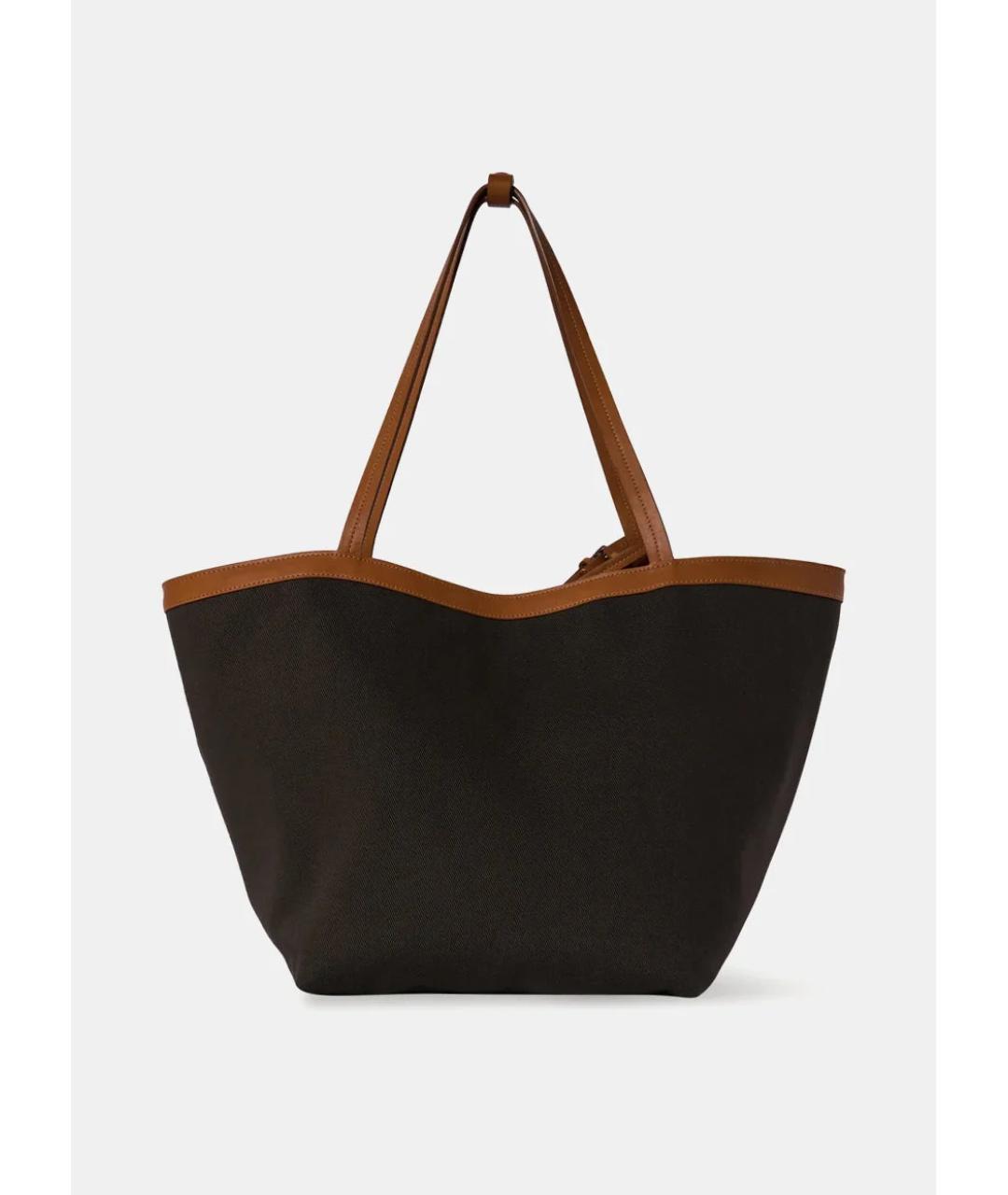 THE ROW Коричневая тканевая сумка тоут, фото 4