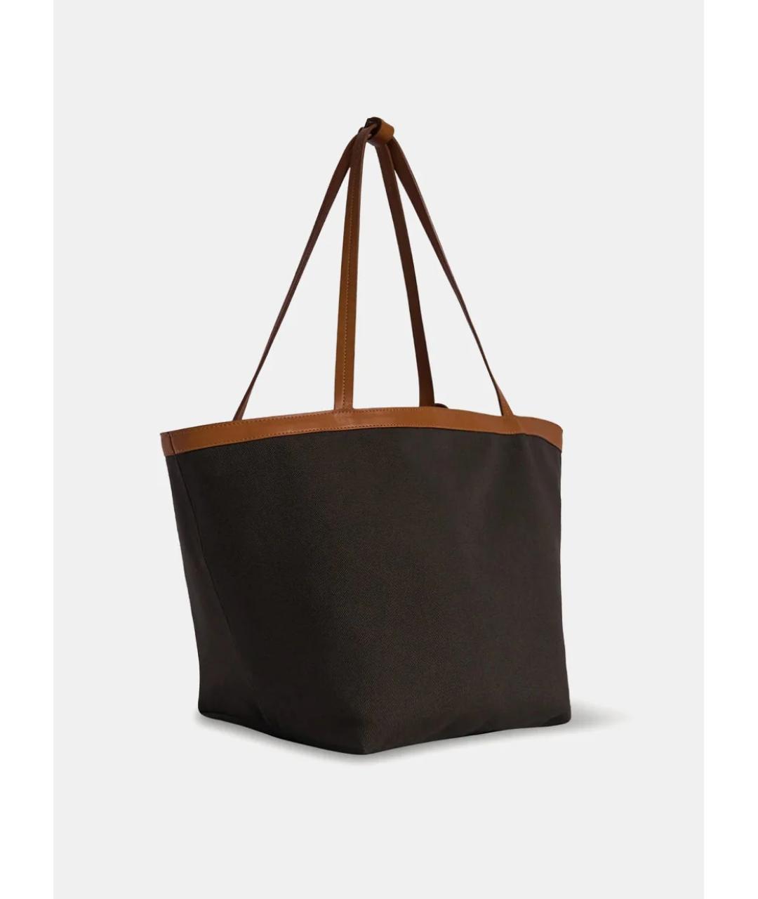 THE ROW Коричневая тканевая сумка тоут, фото 2
