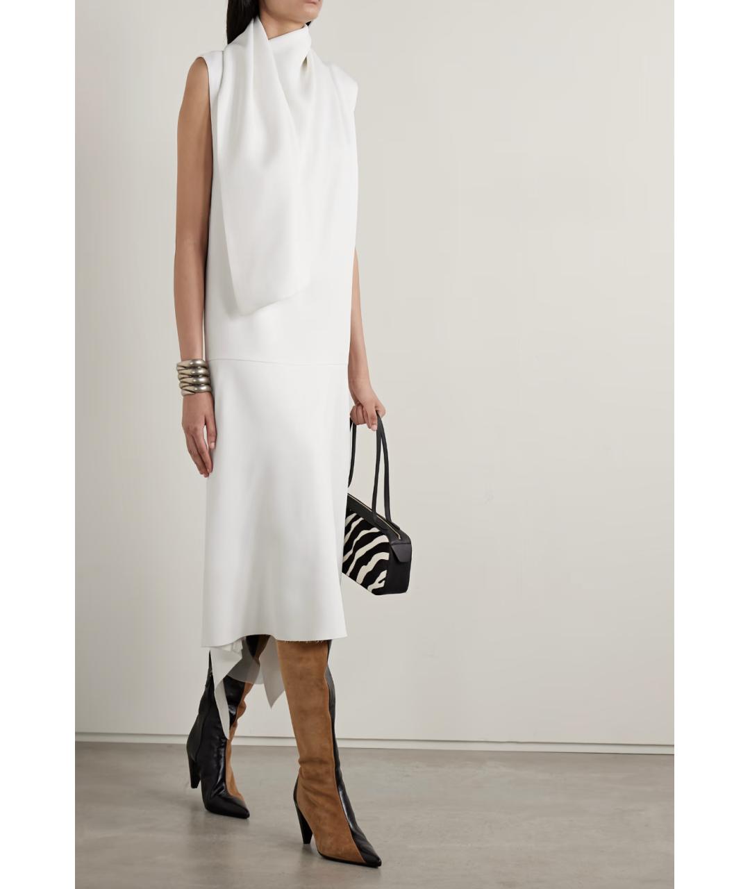 KHAITE Белое ацетатное повседневное платье, фото 2