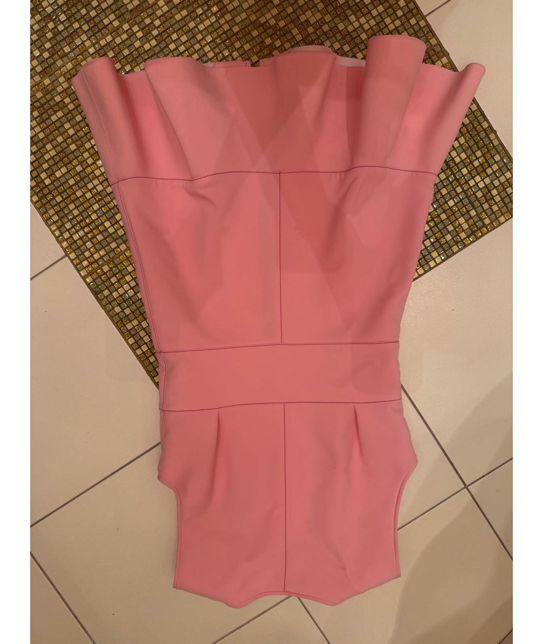 LOUIS VUITTON Розовое полиамидовое повседневное платье, фото 2