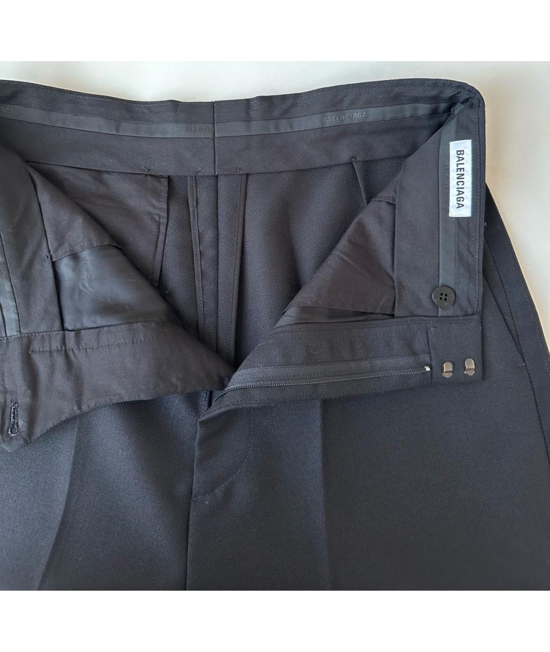 BALENCIAGA Черная шерстяная юбка мини, фото 4