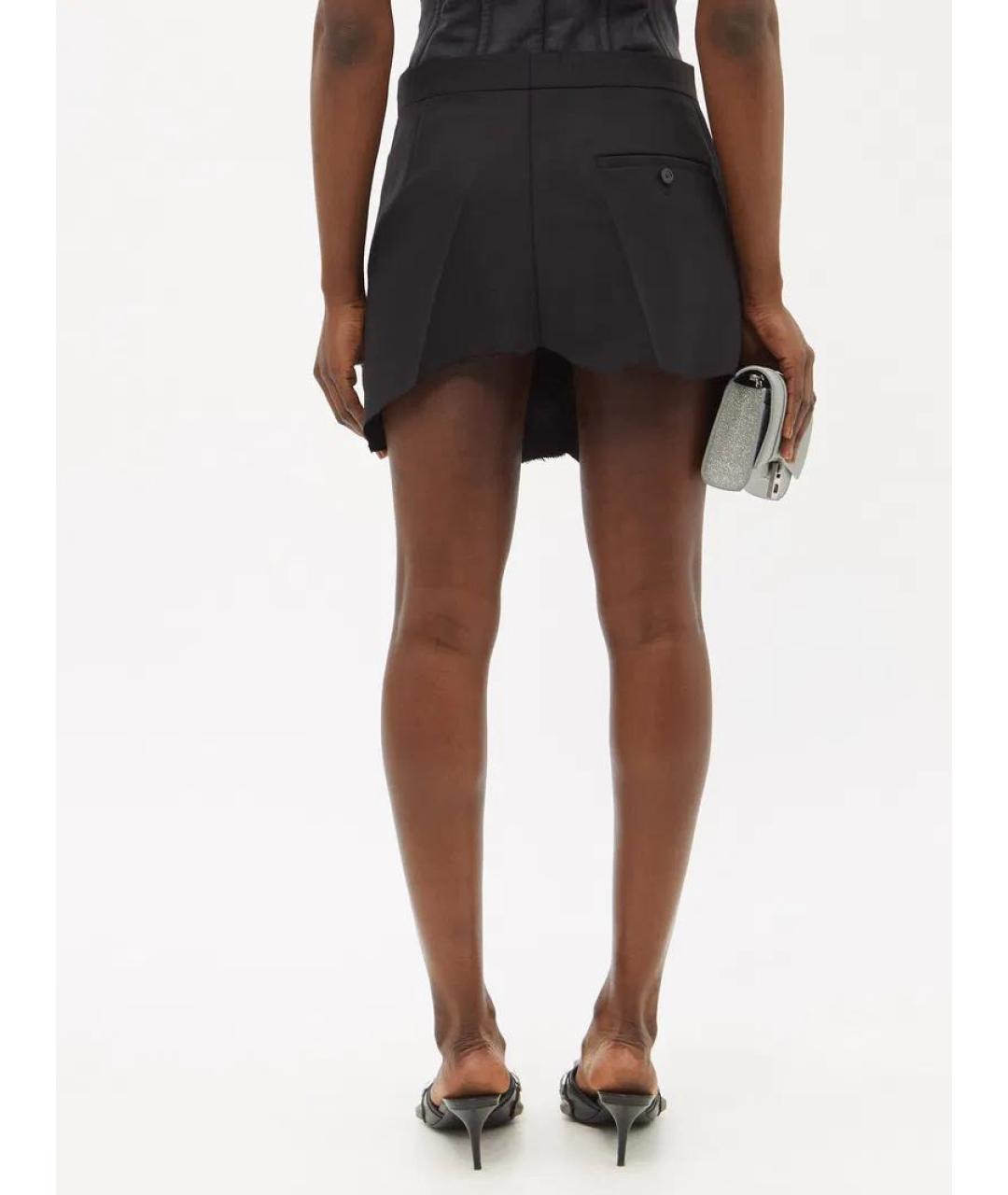 BALENCIAGA Черная шерстяная юбка мини, фото 8