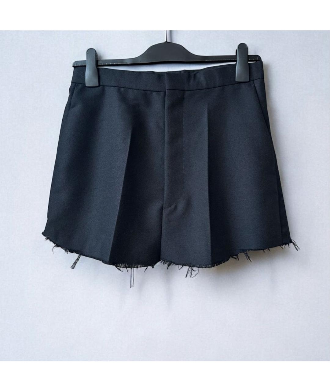 BALENCIAGA Черная шерстяная юбка мини, фото 2