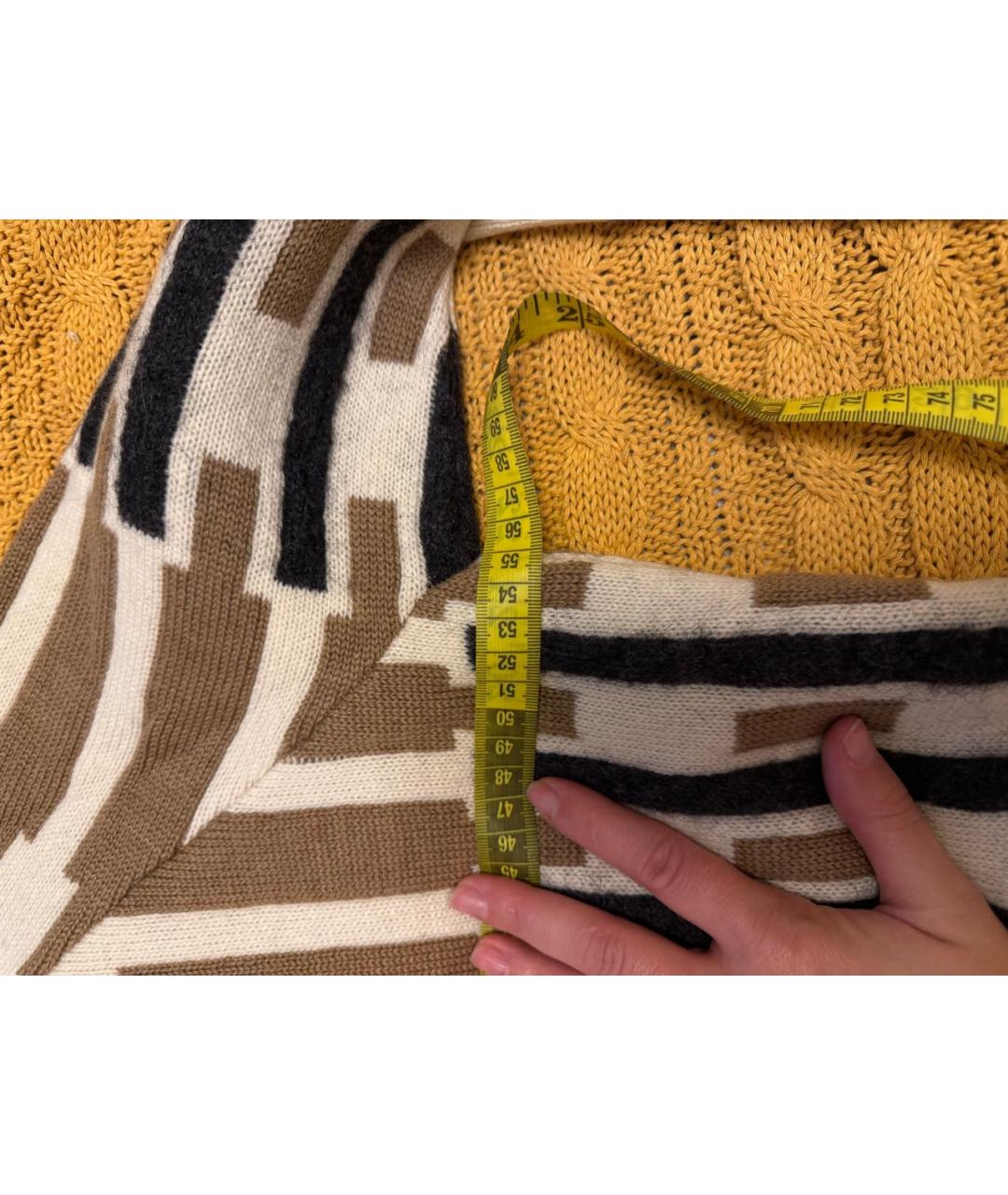 GENTRY PORTOFINO Белый шерстяной джемпер / свитер, фото 6