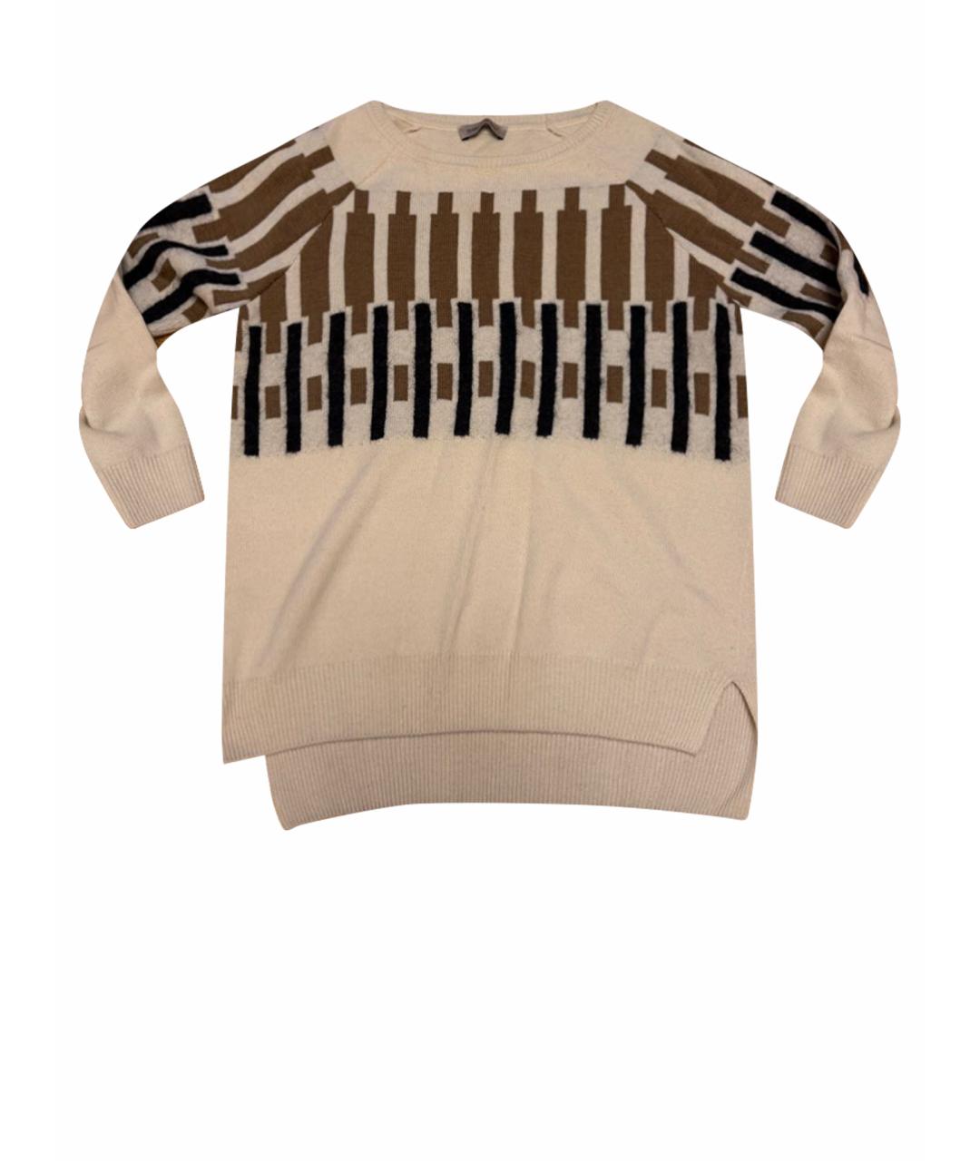 GENTRY PORTOFINO Белый шерстяной джемпер / свитер, фото 1