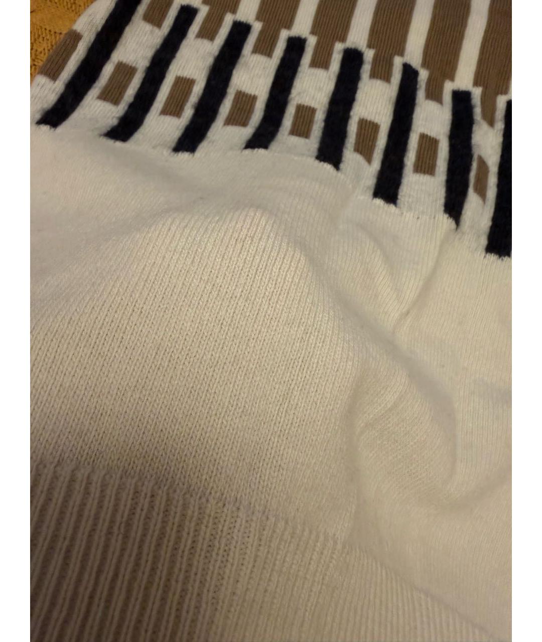 GENTRY PORTOFINO Белый шерстяной джемпер / свитер, фото 4