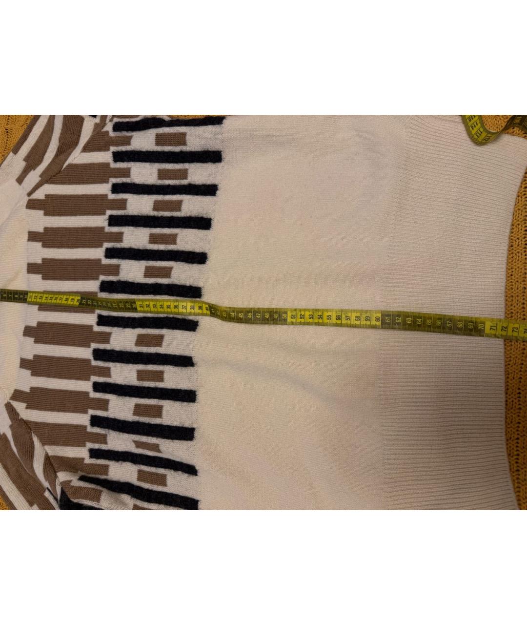 GENTRY PORTOFINO Белый шерстяной джемпер / свитер, фото 5