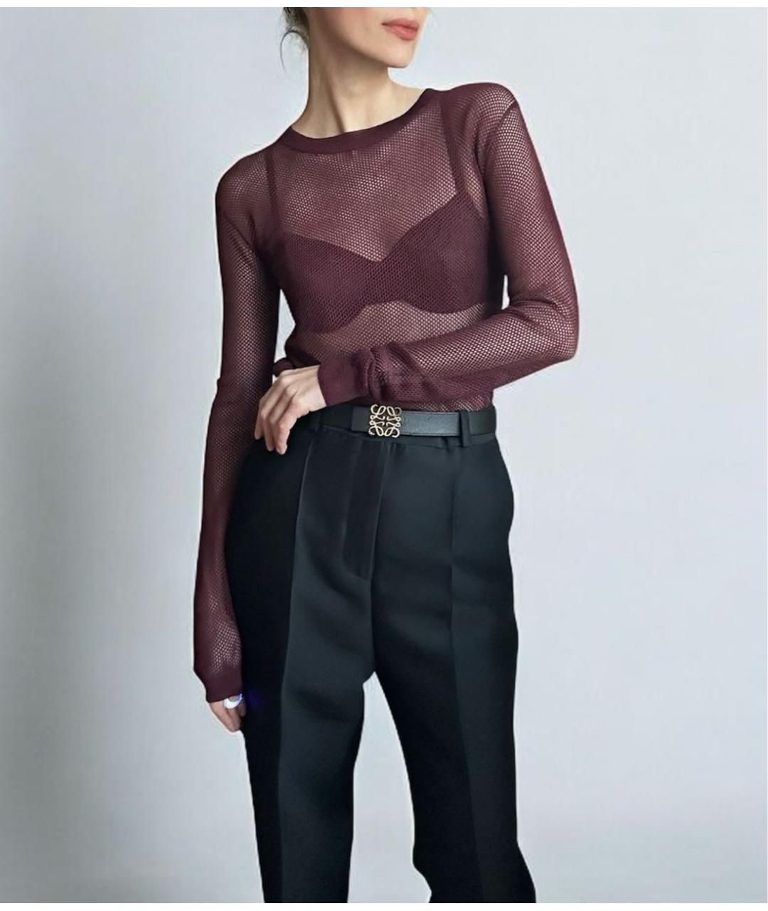 PRADA Бордовый вискозный джемпер / свитер, фото 8