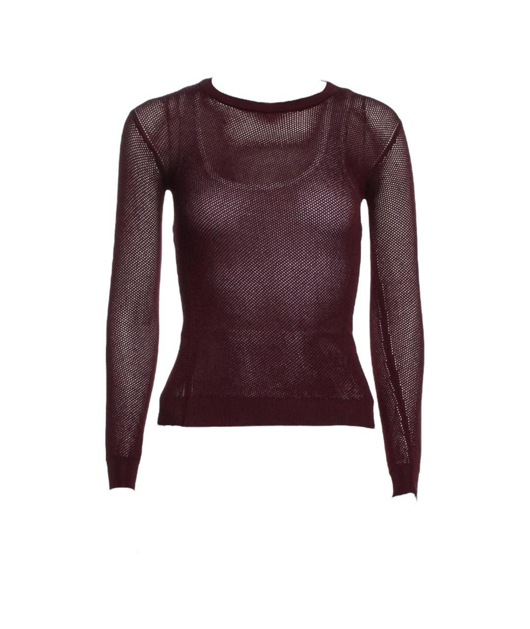 PRADA Бордовый вискозный джемпер / свитер, фото 1
