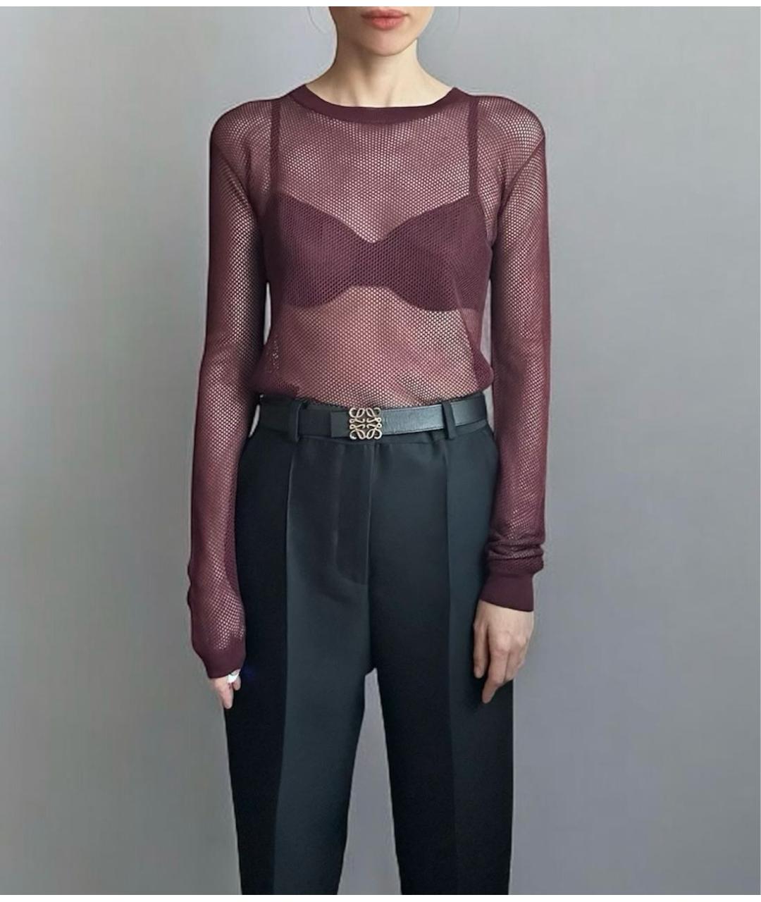 PRADA Бордовый вискозный джемпер / свитер, фото 7