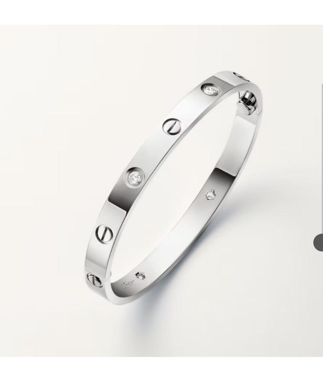 CARTIER Серебрянный браслет из белого золота, фото 7