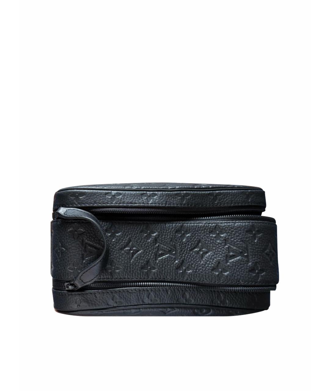 LOUIS VUITTON Черная кожаная дорожная/спортивная сумка, фото 9