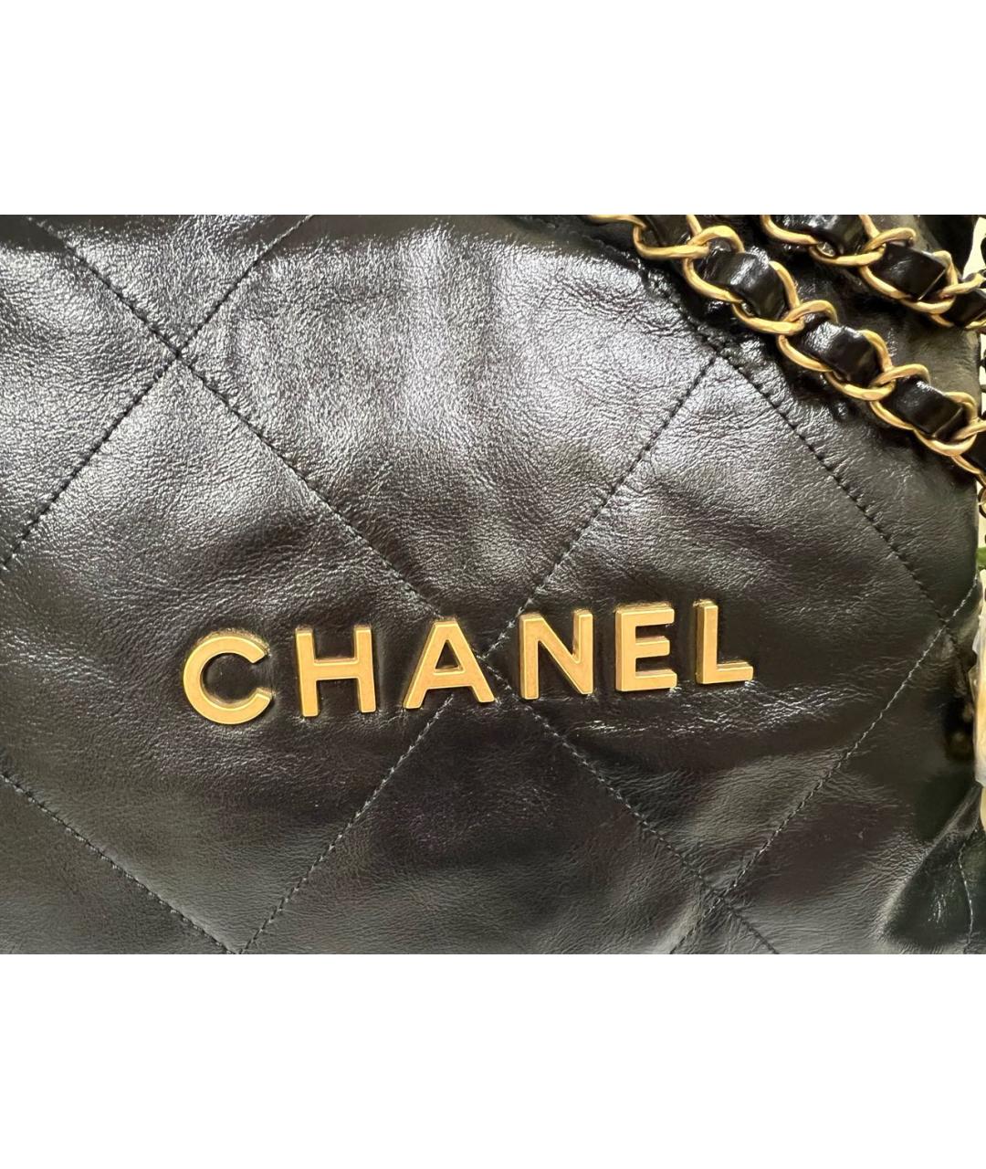 CHANEL Черная кожаная сумка через плечо, фото 2