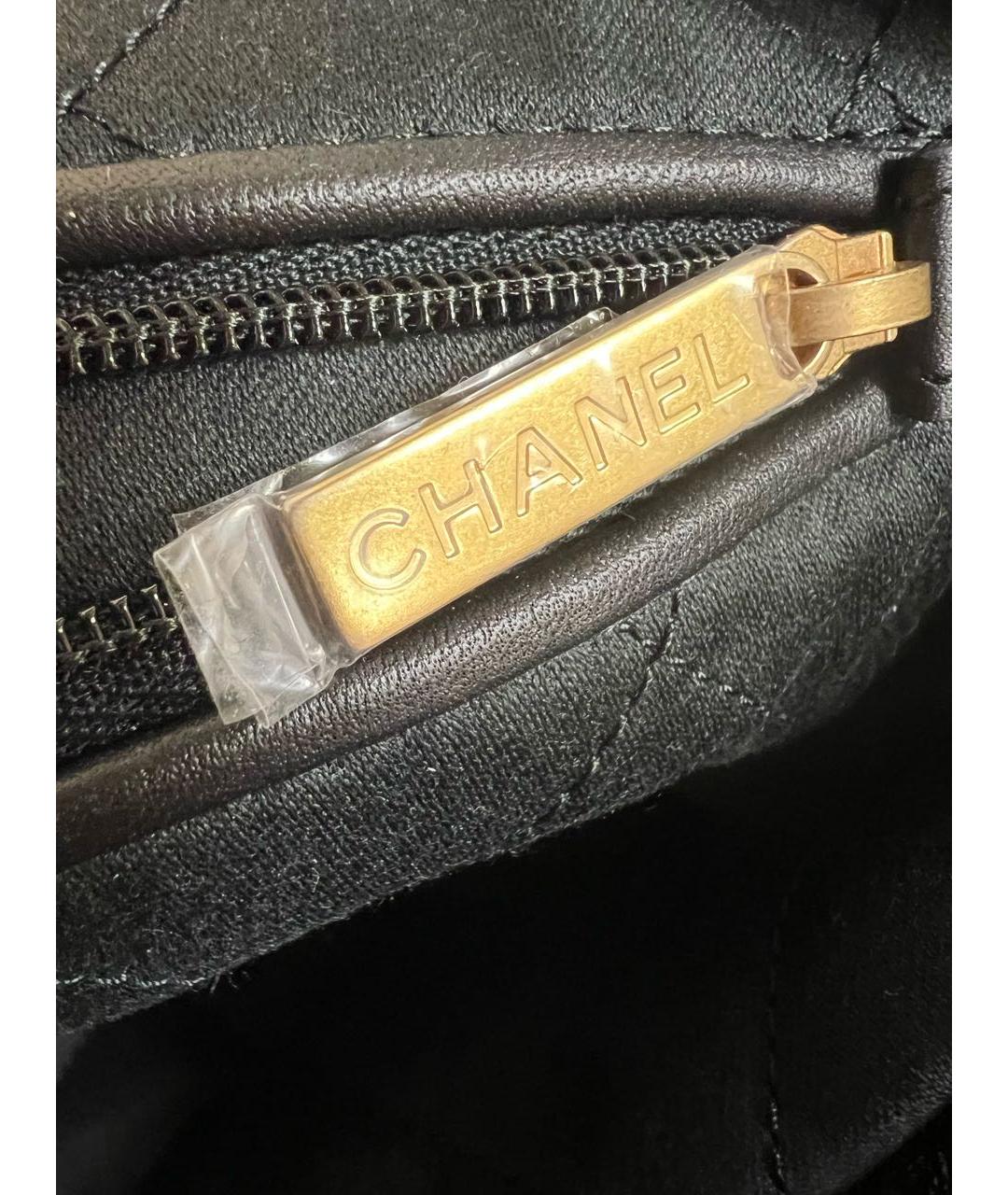CHANEL Черная кожаная сумка через плечо, фото 7