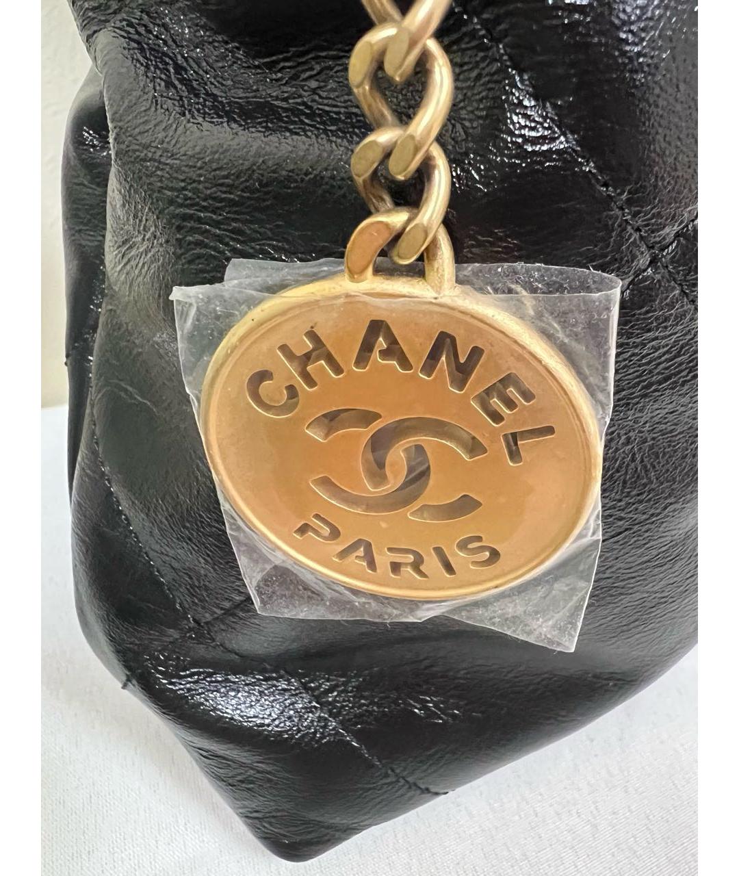 CHANEL Черная кожаная сумка через плечо, фото 3