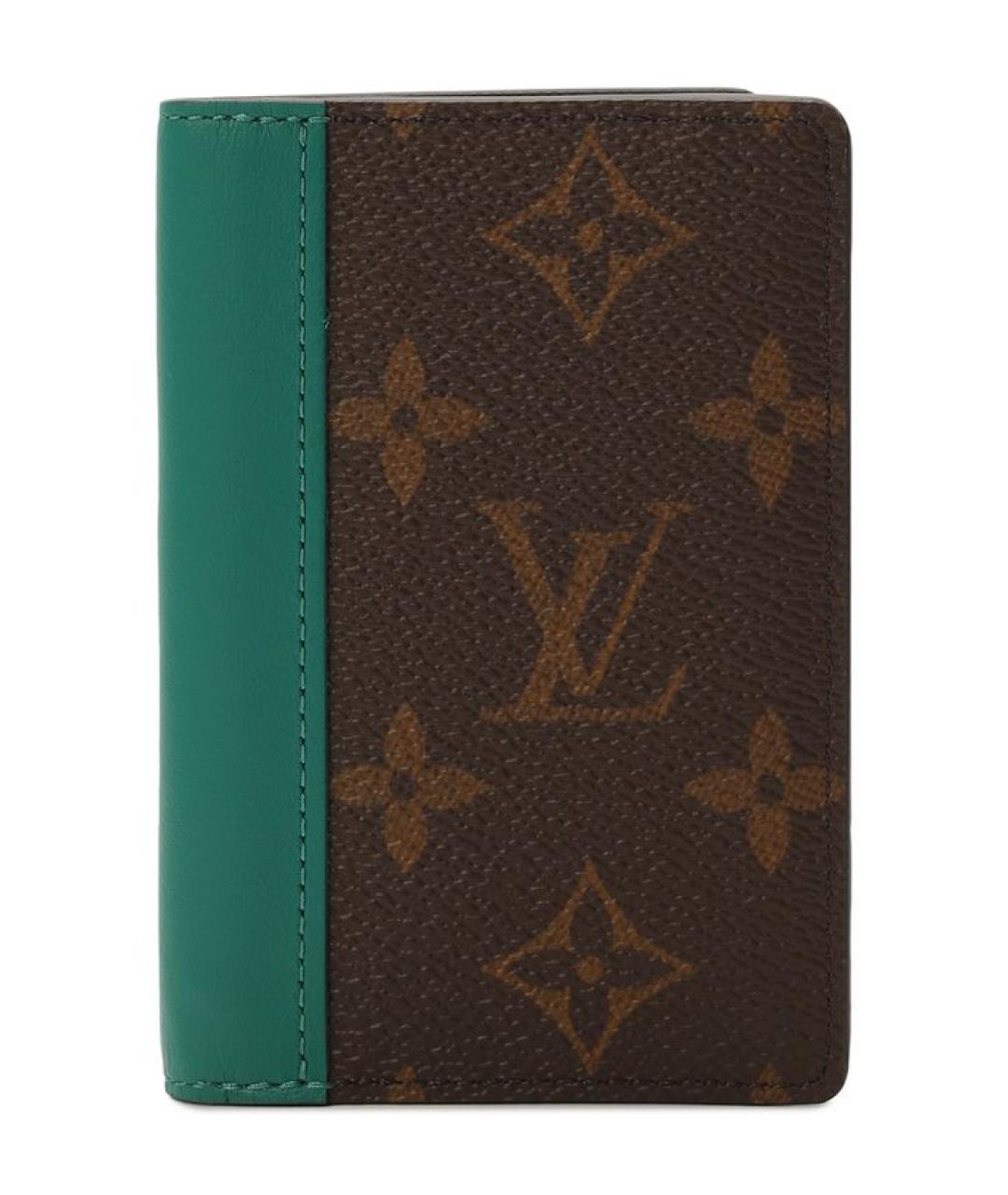 LOUIS VUITTON Коричневый кожаный кардхолдер, фото 2