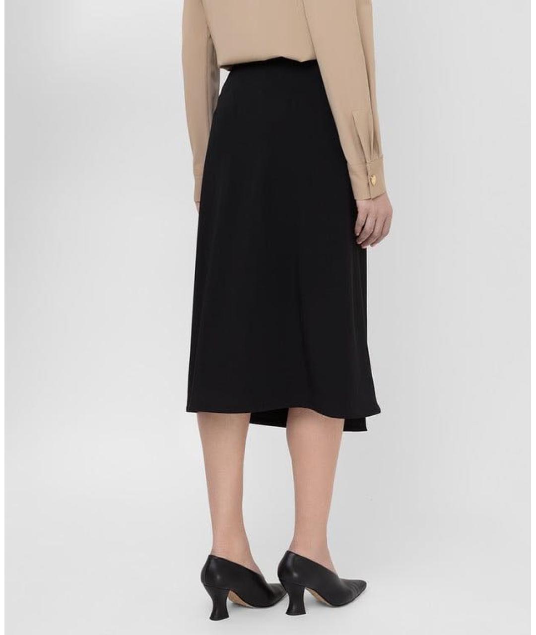 BOTTEGA VENETA Черная шерстяная юбка миди, фото 8