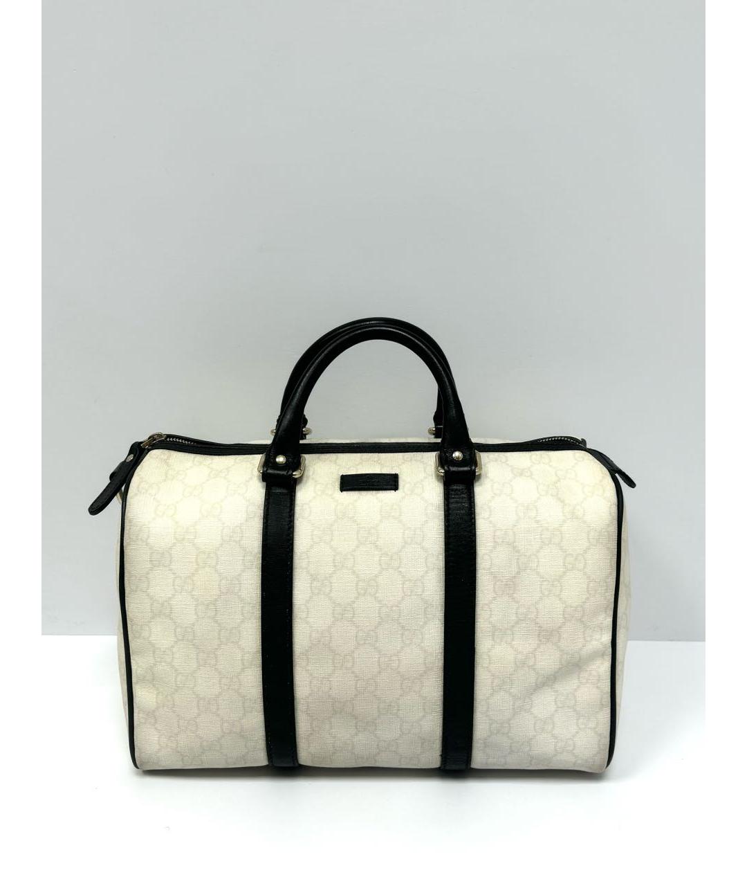 GUCCI Белая жаккардовая сумка с короткими ручками, фото 7