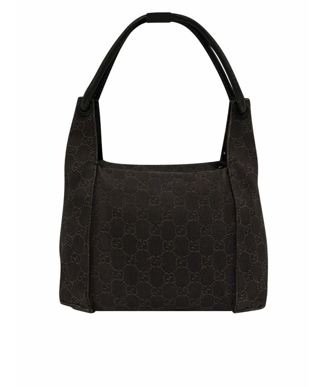 GUCCI Коричневая тканевая сумка через плечо, фото 1