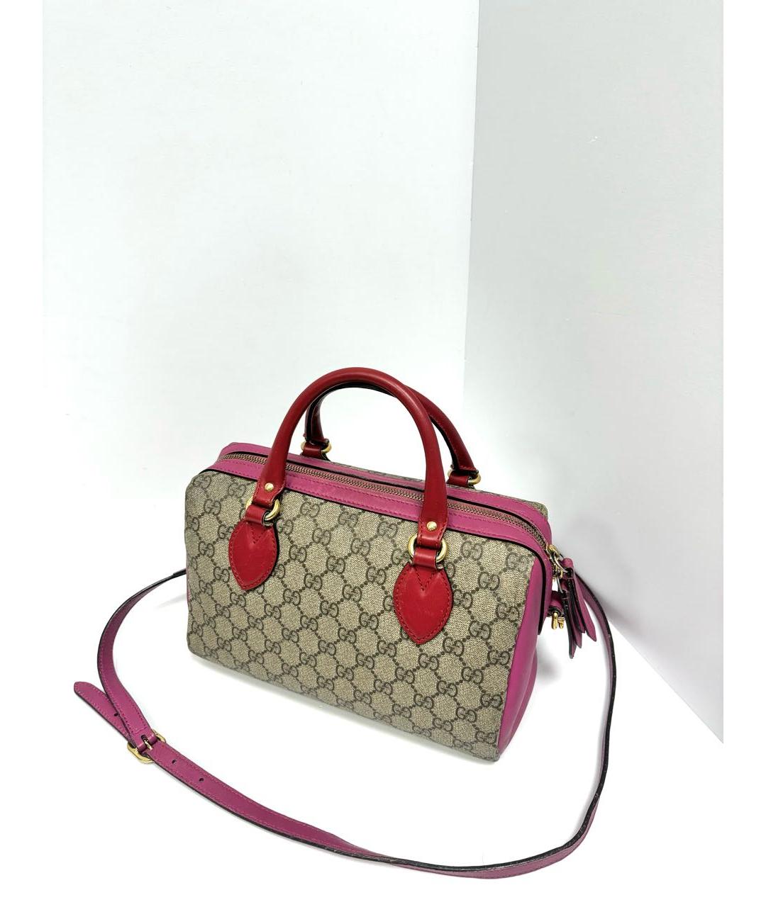 GUCCI Бежевая кожаная сумка с короткими ручками, фото 3