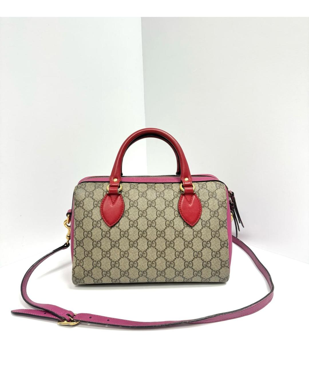 GUCCI Бежевая кожаная сумка с короткими ручками, фото 4