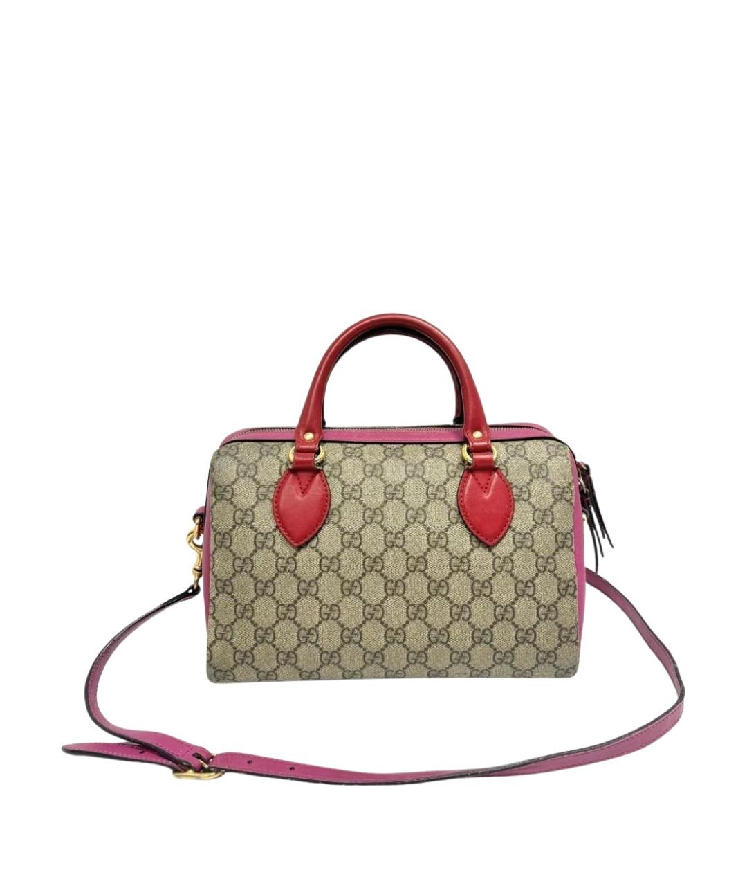 GUCCI Бежевая кожаная сумка с короткими ручками, фото 5