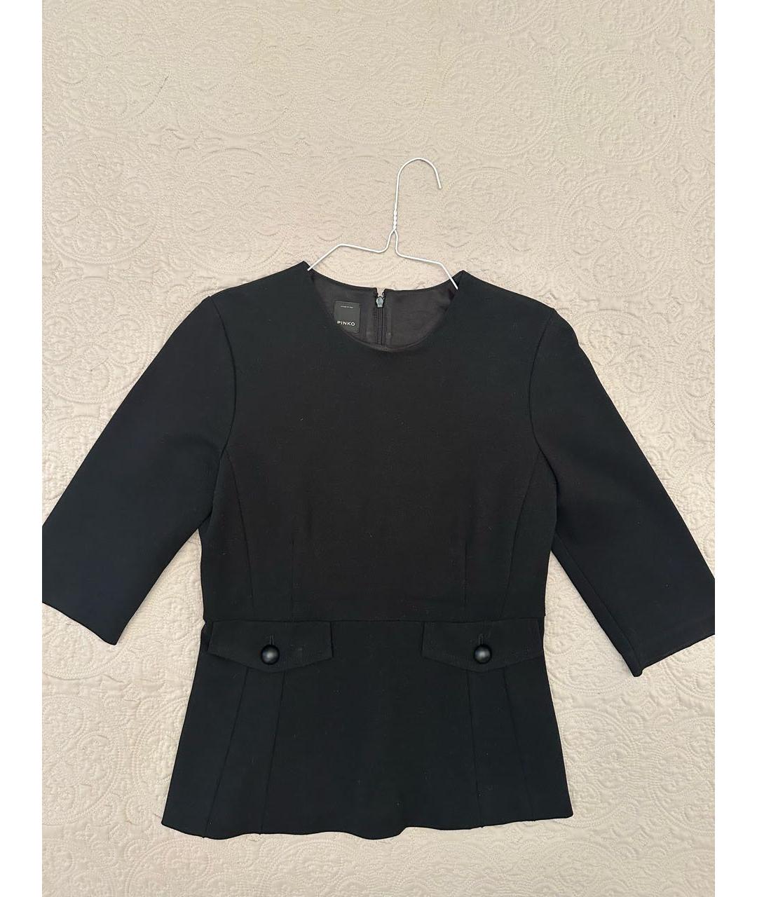 PINKO Черный вискозный жакет/пиджак, фото 7