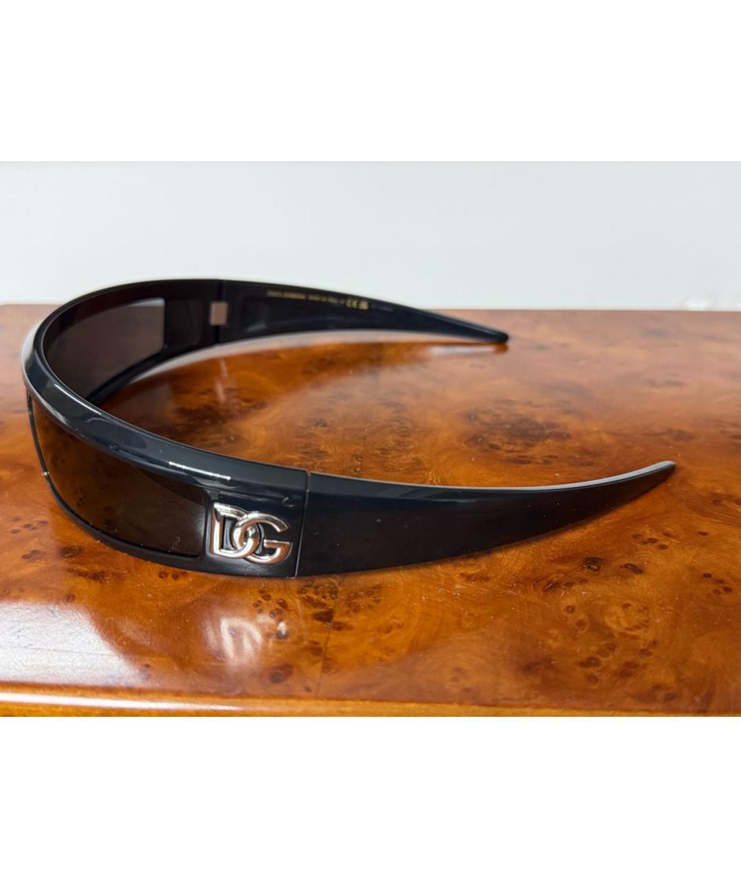 DOLCE&GABBANA Черные пластиковые солнцезащитные очки, фото 2