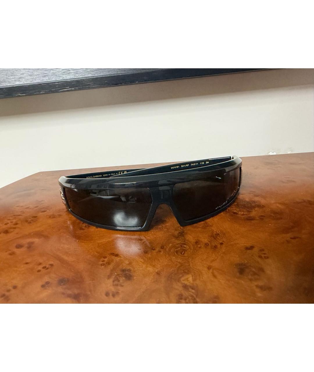 DOLCE&GABBANA Черные пластиковые солнцезащитные очки, фото 5