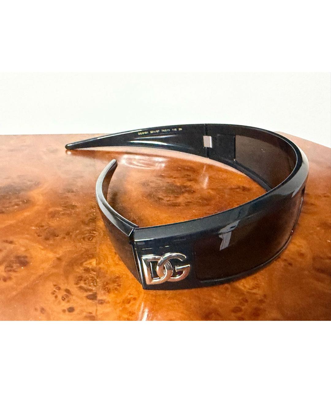 DOLCE&GABBANA Черные пластиковые солнцезащитные очки, фото 3