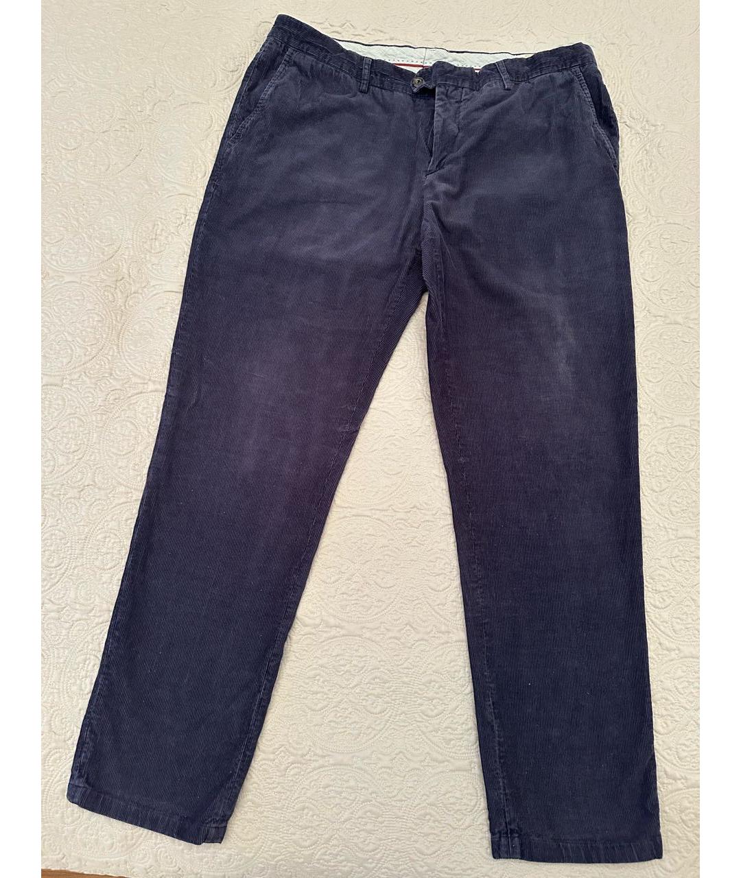 BRUNELLO CUCINELLI Синие кашемировые повседневные брюки, фото 8