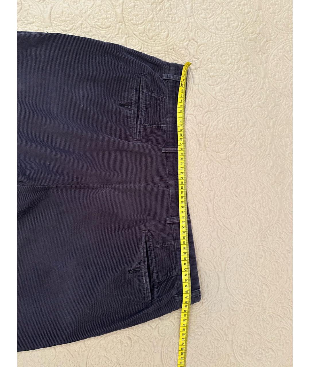 BRUNELLO CUCINELLI Синие кашемировые повседневные брюки, фото 6