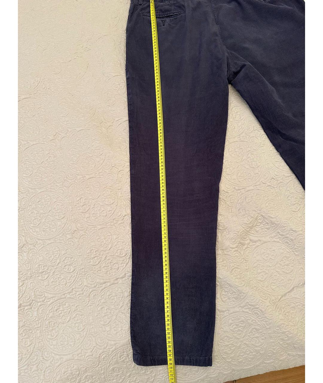 BRUNELLO CUCINELLI Синие кашемировые повседневные брюки, фото 5