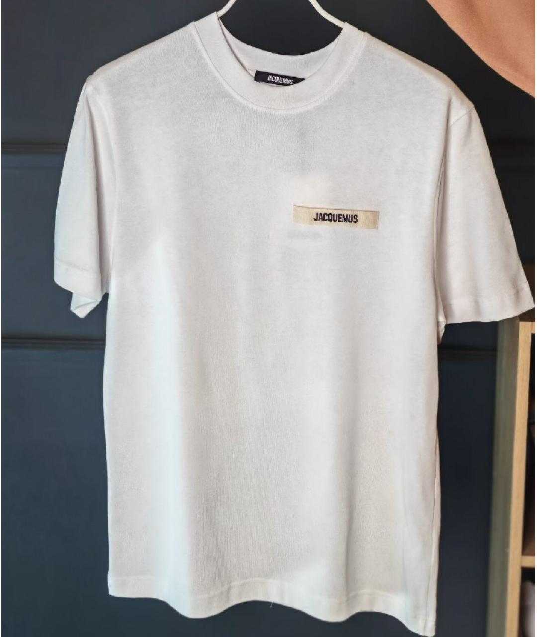 JACQUEMUS Белая хлопковая футболка, фото 6