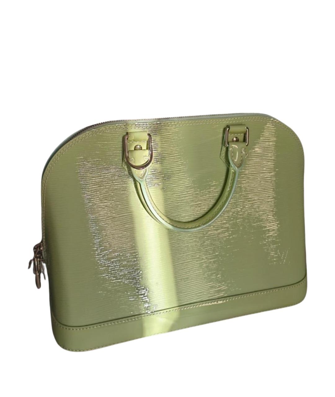 LOUIS VUITTON Зеленая кожаная сумка с короткими ручками, фото 1