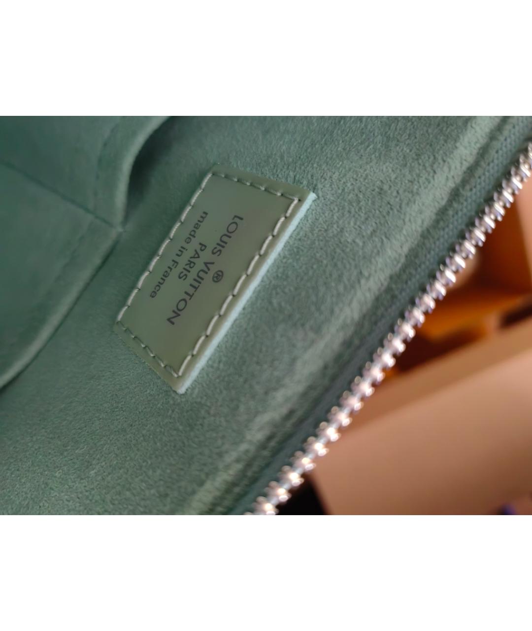 LOUIS VUITTON Зеленая кожаная сумка с короткими ручками, фото 6