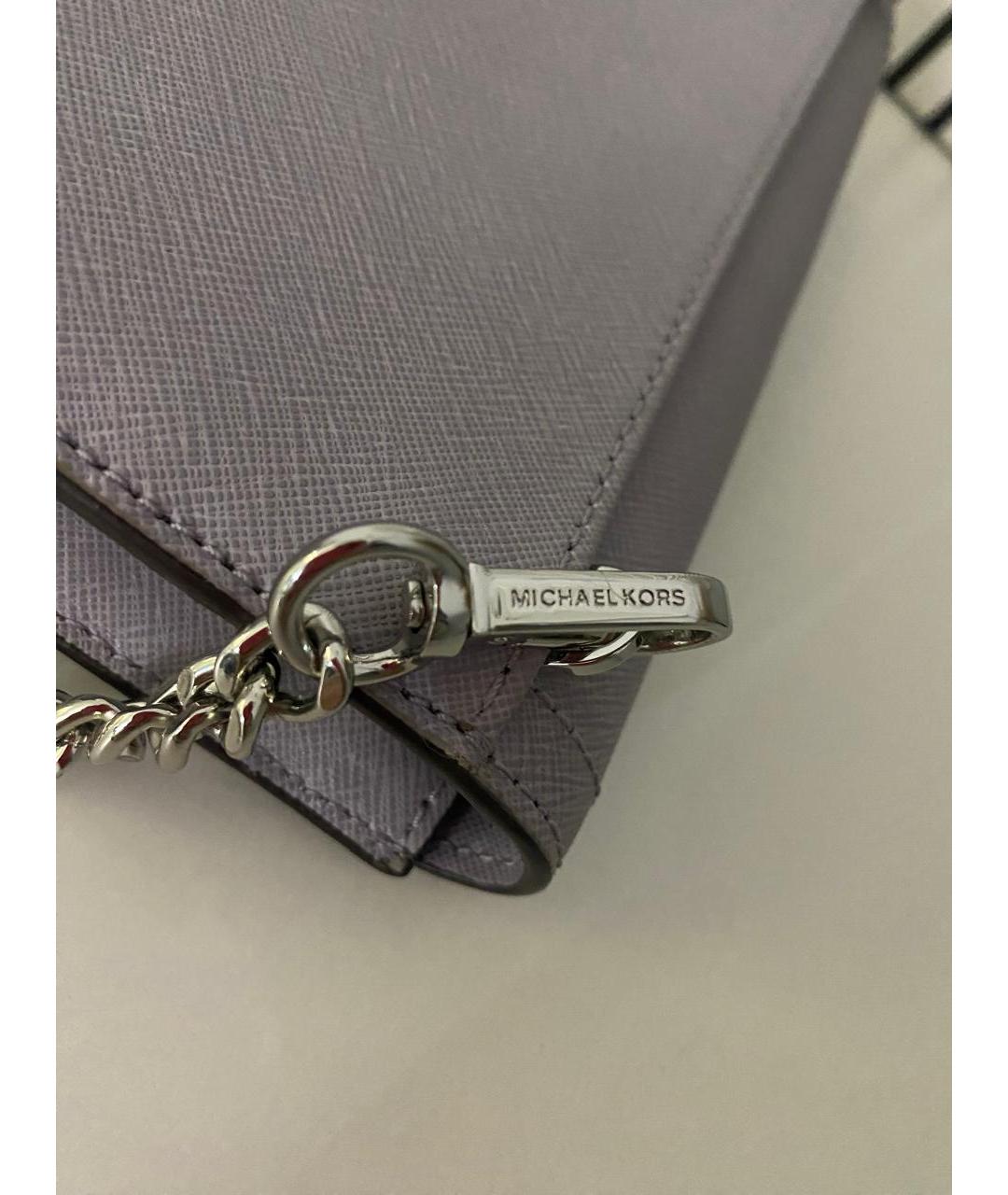 MICHAEL KORS Фиолетовая сумка через плечо из искусственной кожи, фото 5