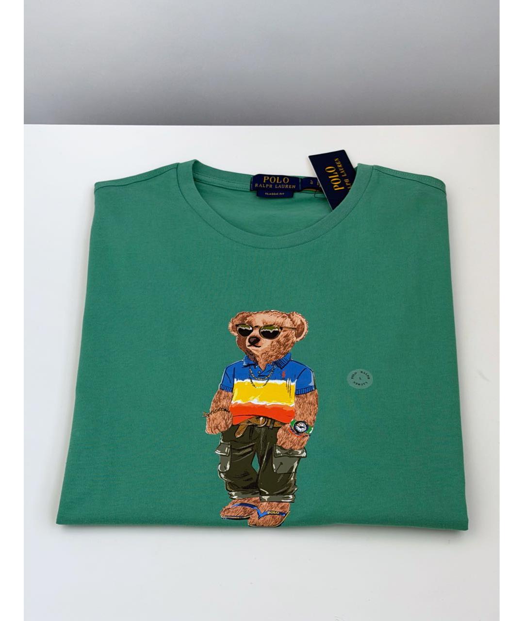 POLO RALPH LAUREN Зеленая хлопковая футболка, фото 2