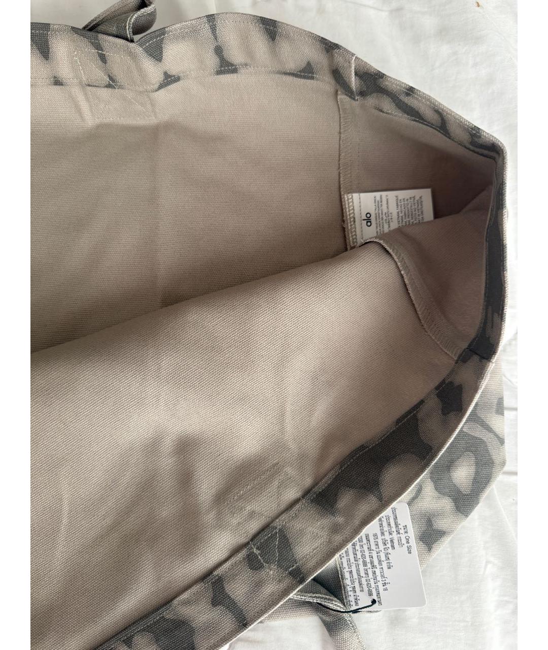 ALO YOGA Антрацитовая хлопковая сумка тоут, фото 4