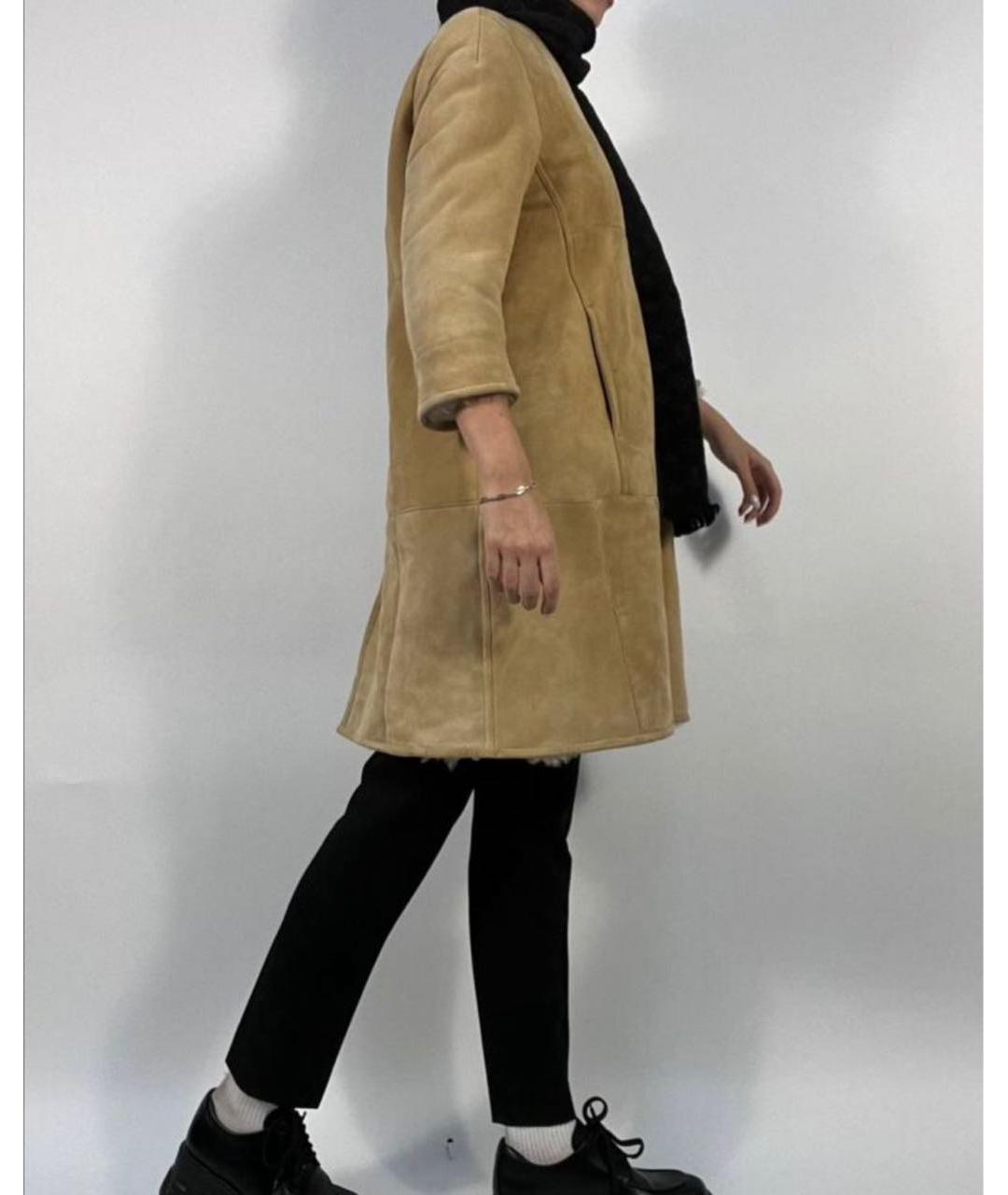 MARNI Горчичная замшевая дубленка, фото 8