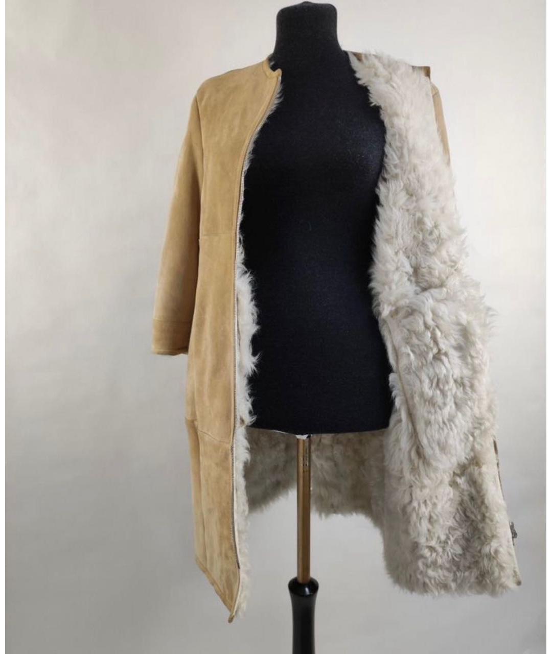 MARNI Горчичная замшевая дубленка, фото 7