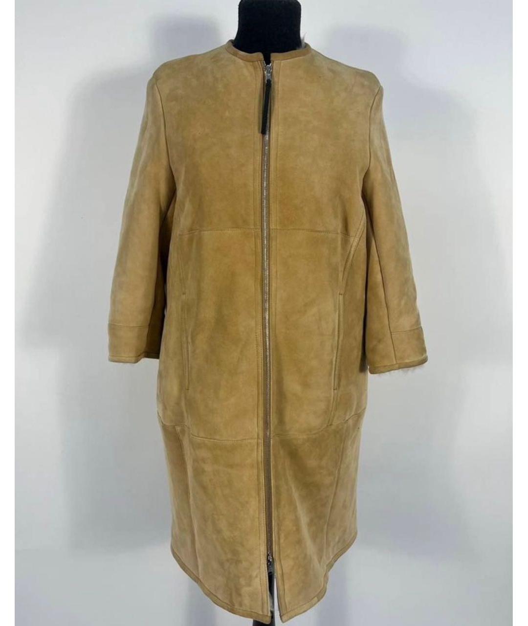 MARNI Горчичная замшевая дубленка, фото 9