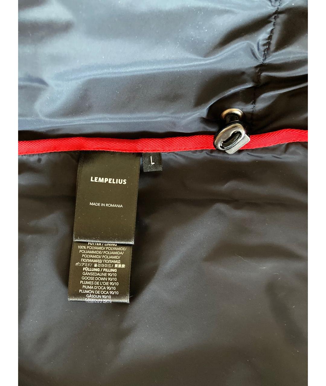 LEMPELIUS Черный полиамидовый пуховик, фото 5