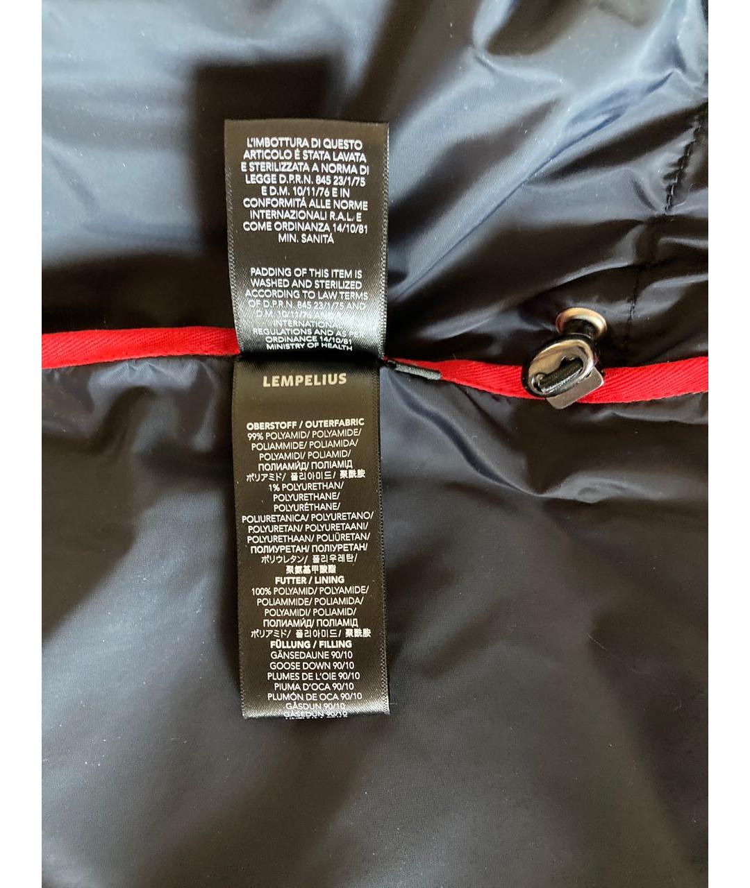 LEMPELIUS Черный полиамидовый пуховик, фото 6