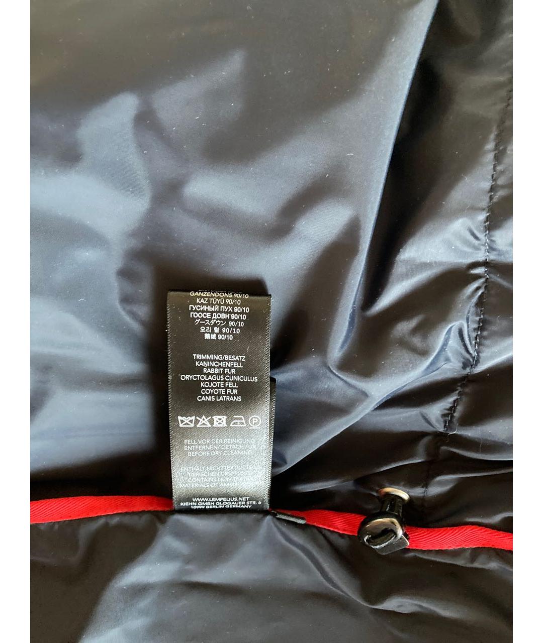 LEMPELIUS Черный полиамидовый пуховик, фото 7